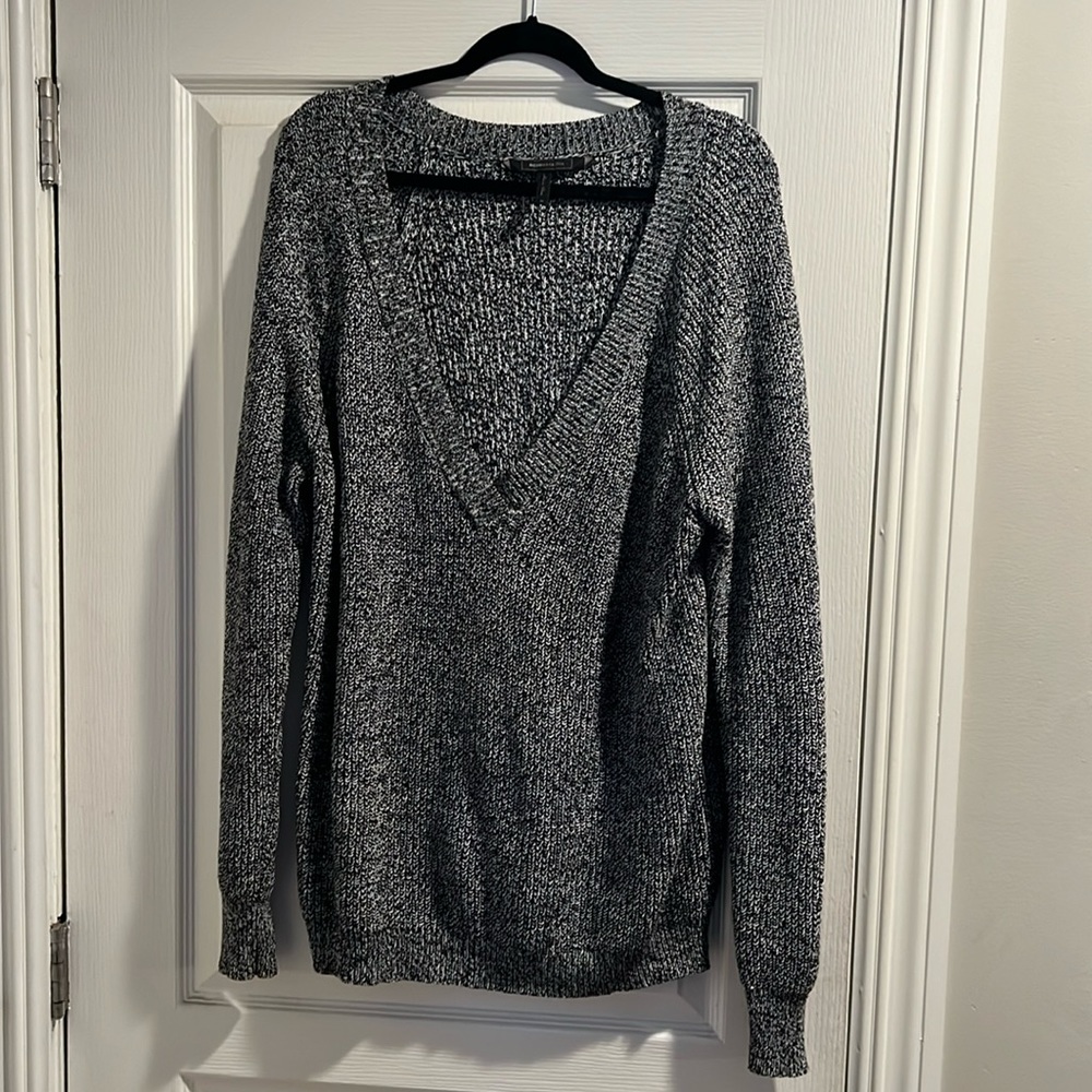 BCBG Maxazria deep v knit sweater. Size medium